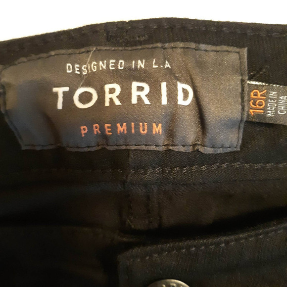 Torrid Black Jeans Size 16R High Rise Curvy Stretch Excellent Condition - Picture 5 of 9